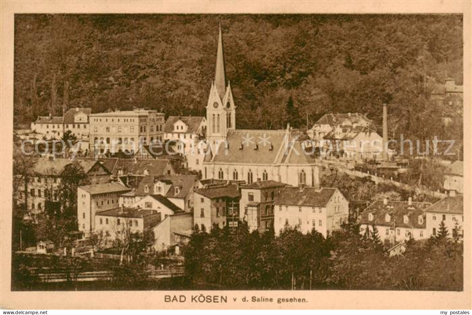 73818534 Bad Koesen Stadtbild Mit Kirche Von Der Saline Aus Gesehen Bad Koesen - Bad Koesen