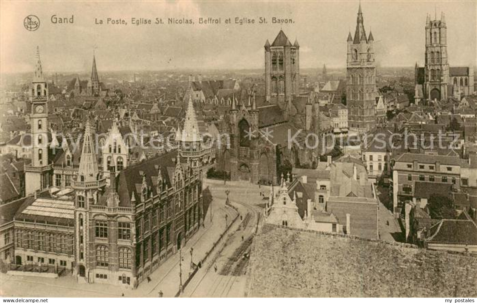 73818528 Gand Belgien Poste Eglise Saint Nicolas Beffroi Eglise Saint Bavon Gand - Sonstige & Ohne Zuordnung