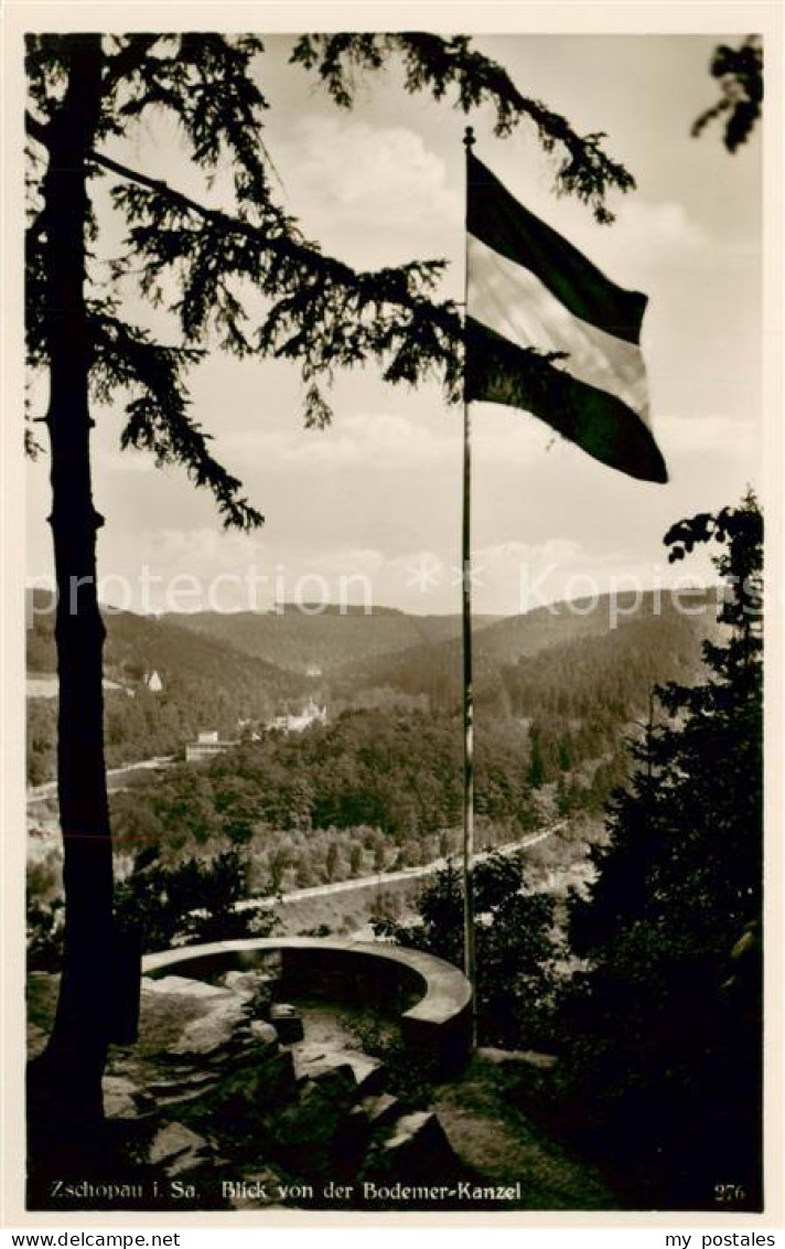 73818524 Scharfenstein Erzgebirge Zschopautal Panorama Blick Von Der Bodemer-Kan - Sonstige & Ohne Zuordnung