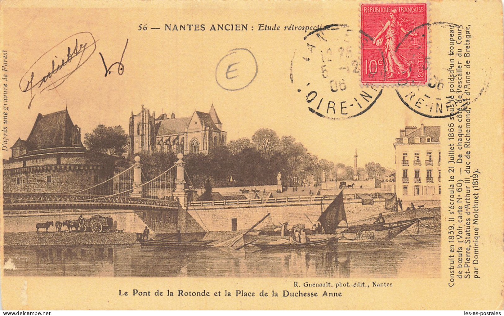 44 NANTES ANCIEN LE PONT DE LA ROTONDE - Nantes