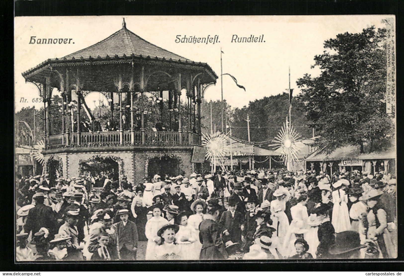 AK Hannover, Volksfest Schützenfest, Besucher Am Rundteil  - Jacht