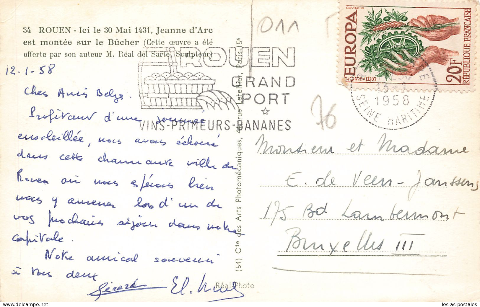 76 ROUEN JEANNE D ARC EST MONTEE SUR LE BUCHER - Rouen