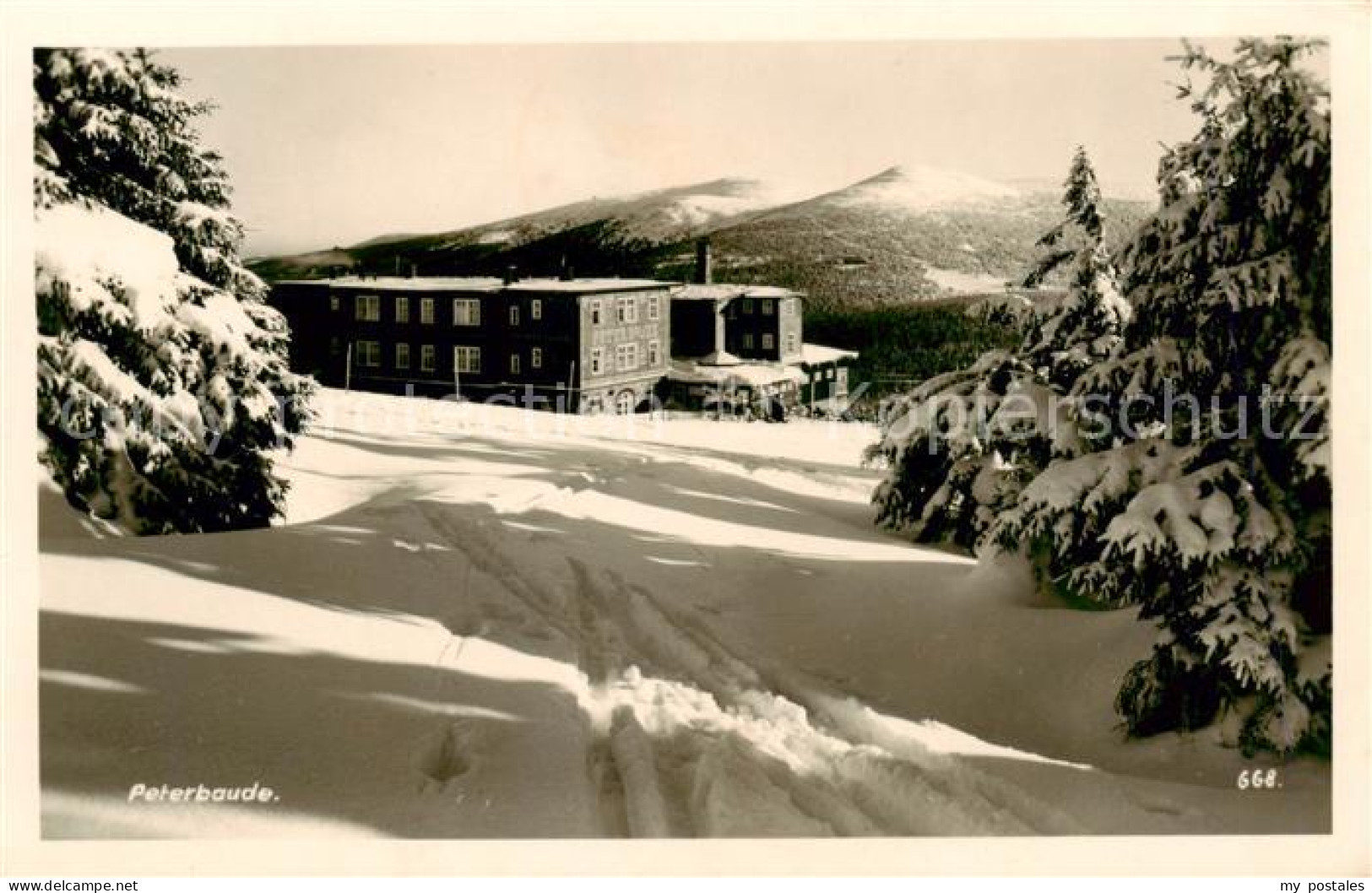 73818459 Riesengebirge_Krkonose_Karkonosze Peterbaude Winterpanorama - Tchéquie