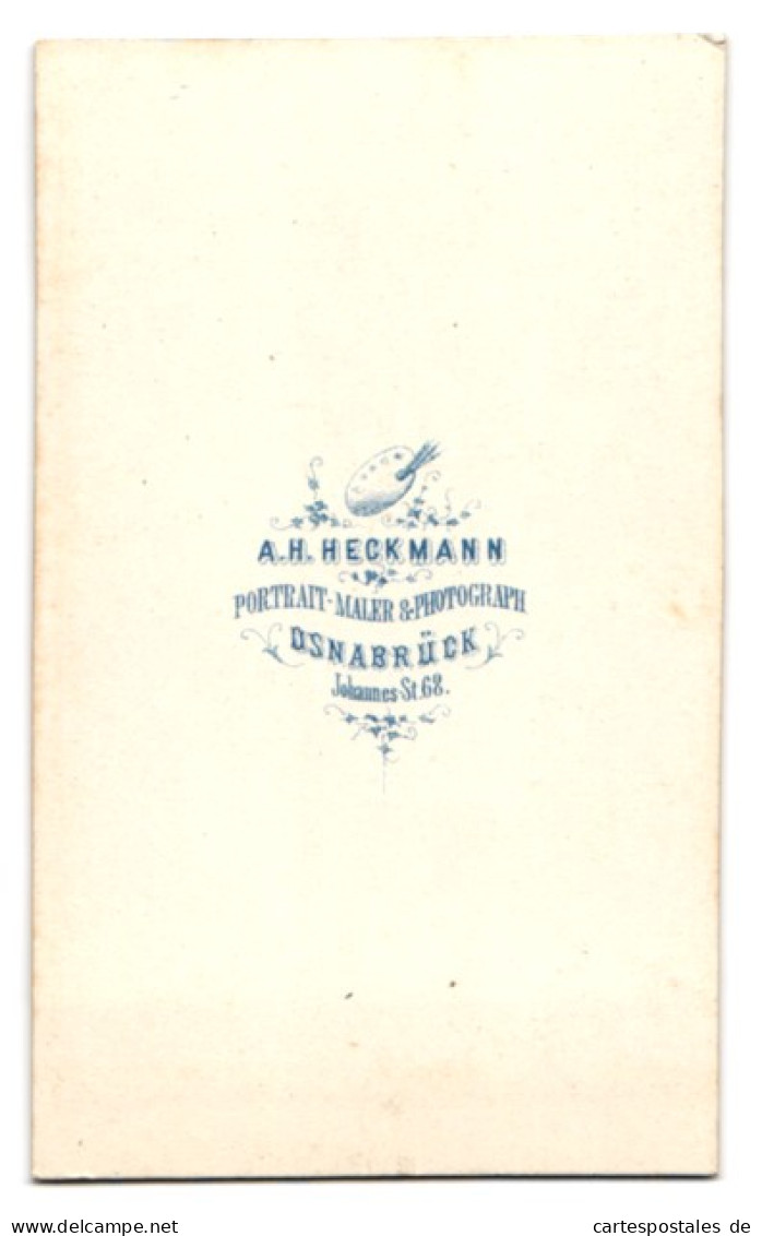 Fotografie A. H. Heckmann, Osnabrück, Johannes-Str. 68, Herr Mit Seitenscheitel Im Anzug  - Personnes Anonymes
