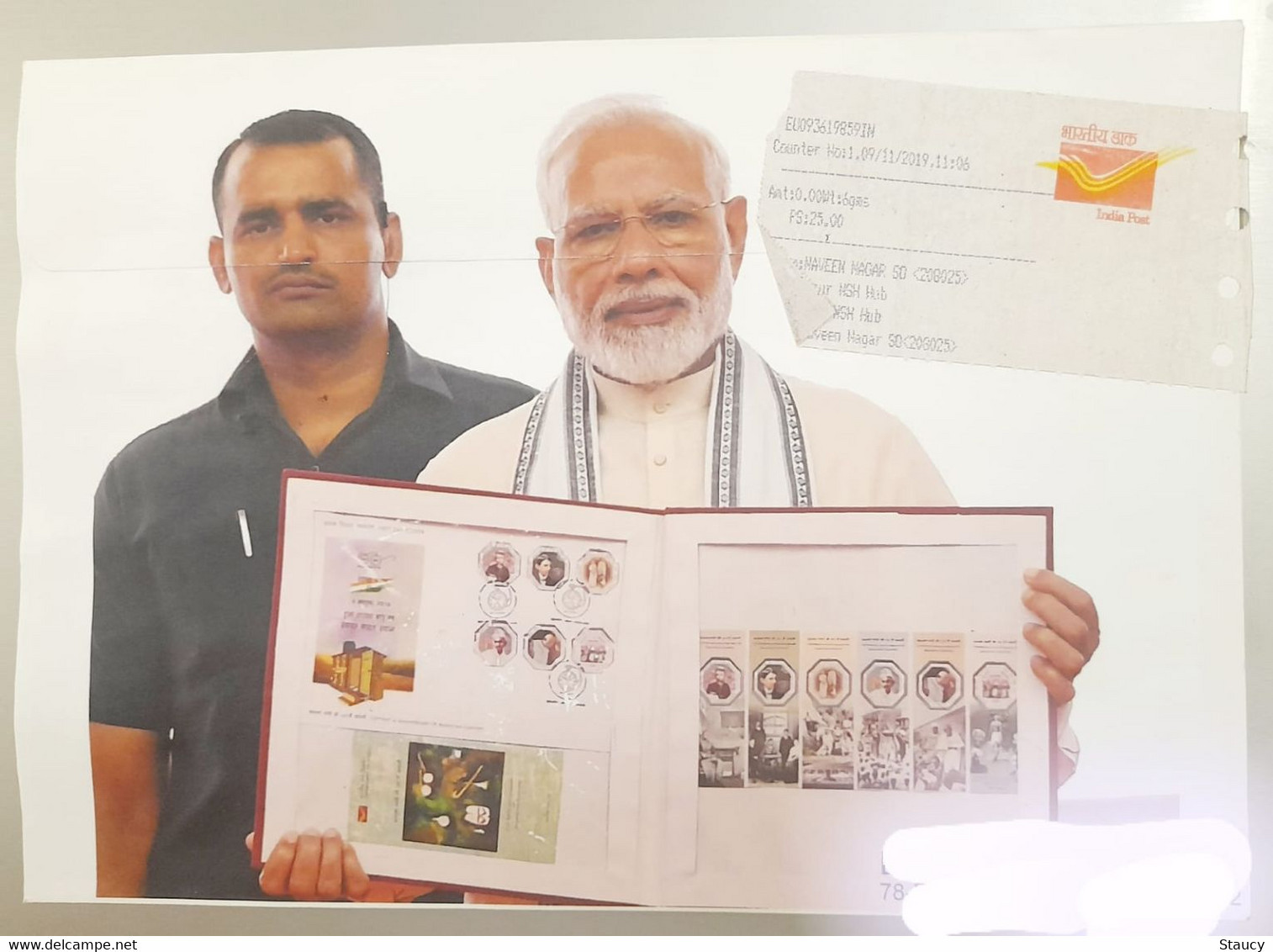 India 2019 Beautiful Designer Envelope On 150th Birth Anniversary Of Mahatma Gandhi Registered (EMS Speed Post) Post - Lettres & Documents