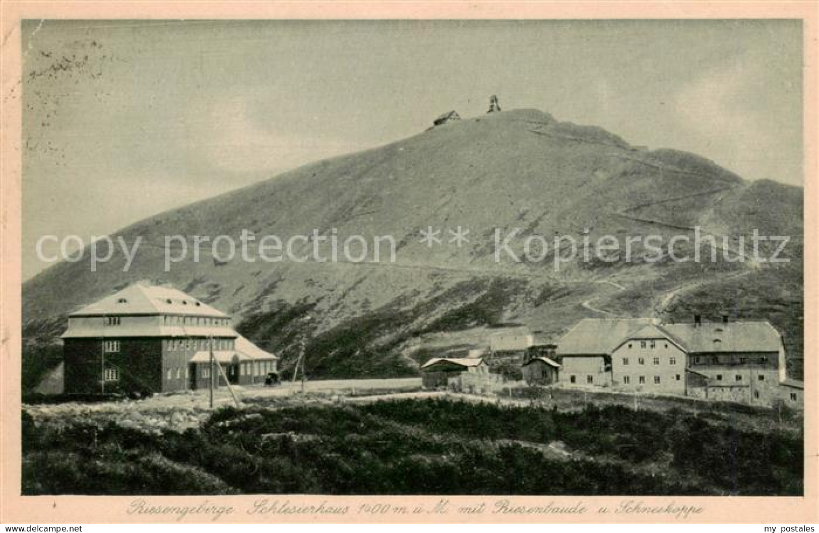 73818406 Riesengebirge_Krkonose_Karkonosze Schlesierhaus Mit Riesenbaude Und Sch - Tchéquie