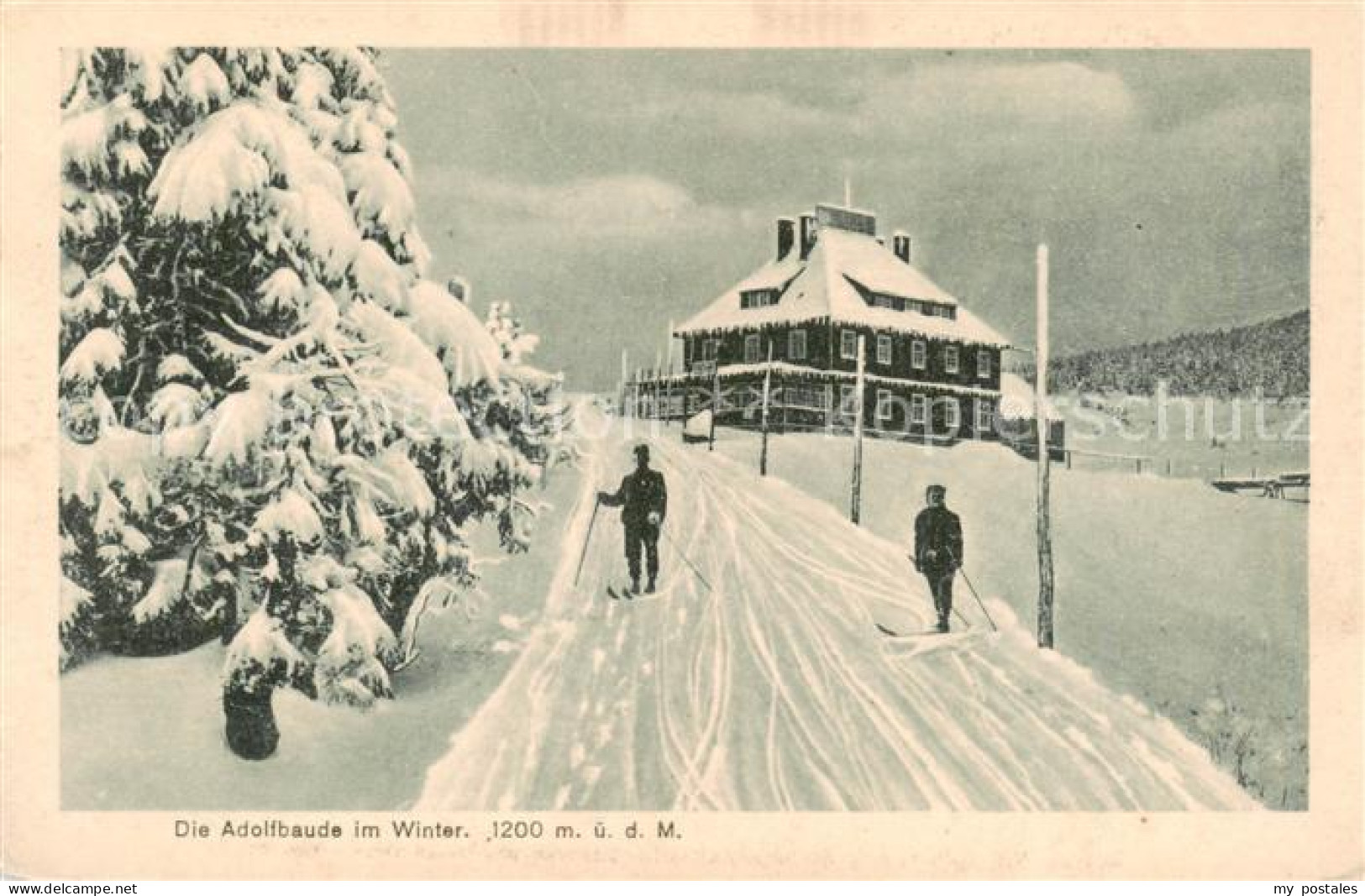 73818385 Riesengebirge_Krkonose_Karkonosze Adolfbaude Im Winter - Czech Republic