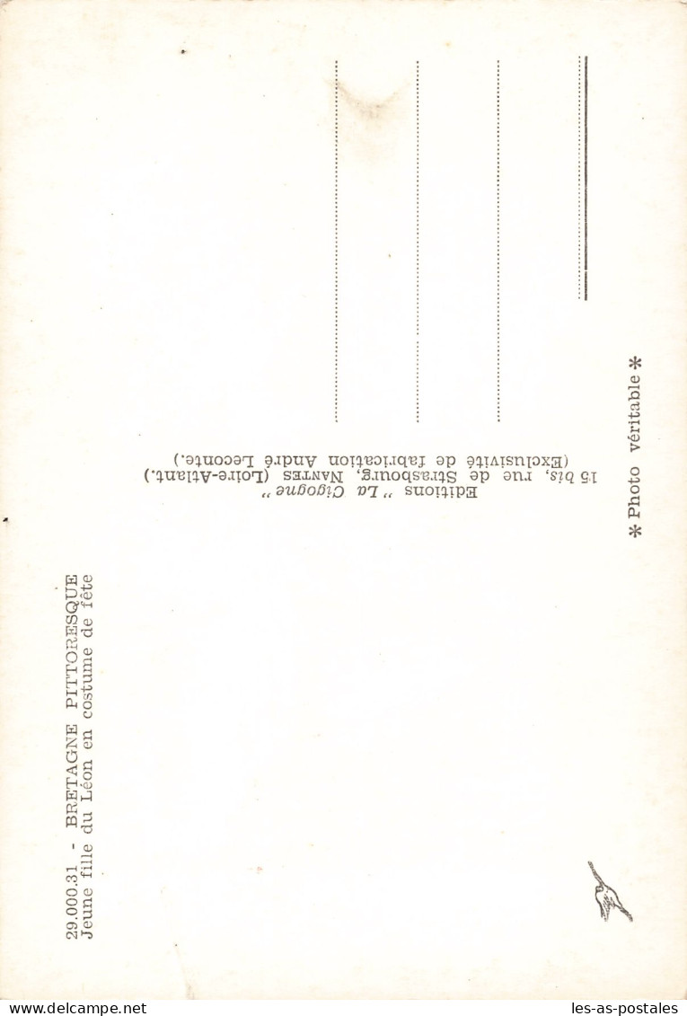 29 LE PAYS DU LEON COSTUMES - Autres & Non Classés