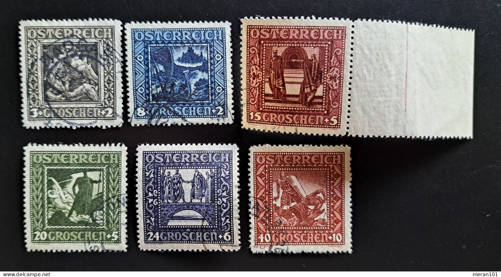 Österreich 1926, Mi 488-93 "Nibelungen" Gestempelt - Usados