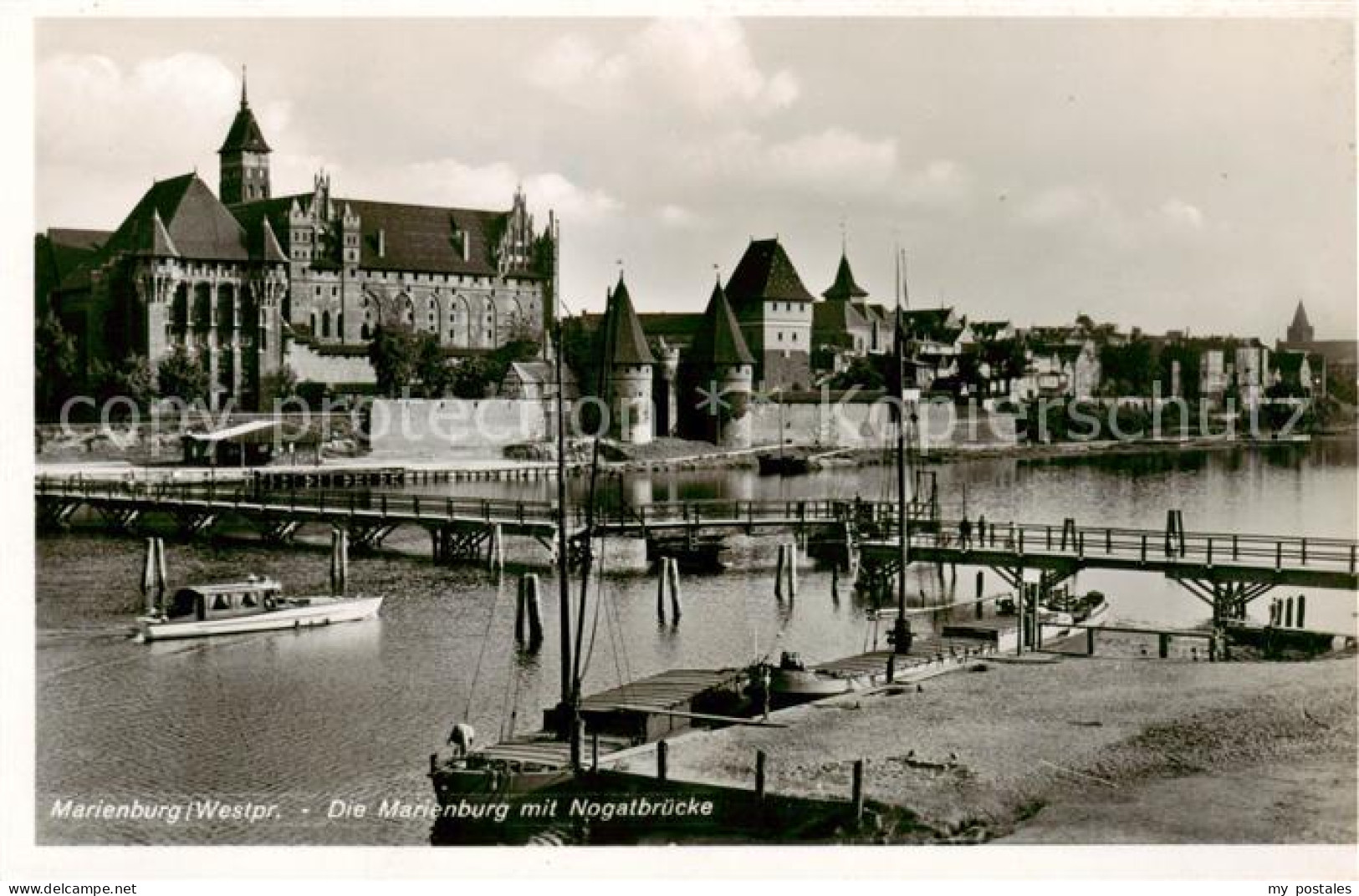 73818338 Marienburg  Westpreussen Malbork PL Die Marienburg Mit Nogatbruecke  - Polen