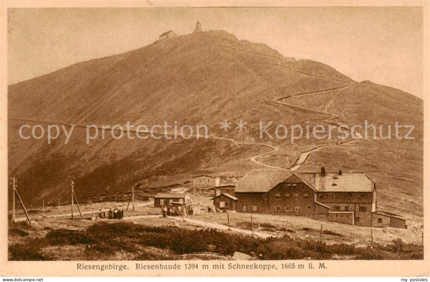 73818334 Riesengebirge_Krkonose_Karkonosze Riesenbaude Mit Schneekoppe - Tschechische Republik