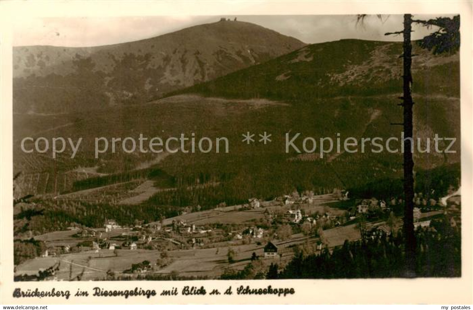 73818305 Brueckenberg Krummhuebel Riesengebirge PL Panorama Mit Schneekoppenblic - Polen