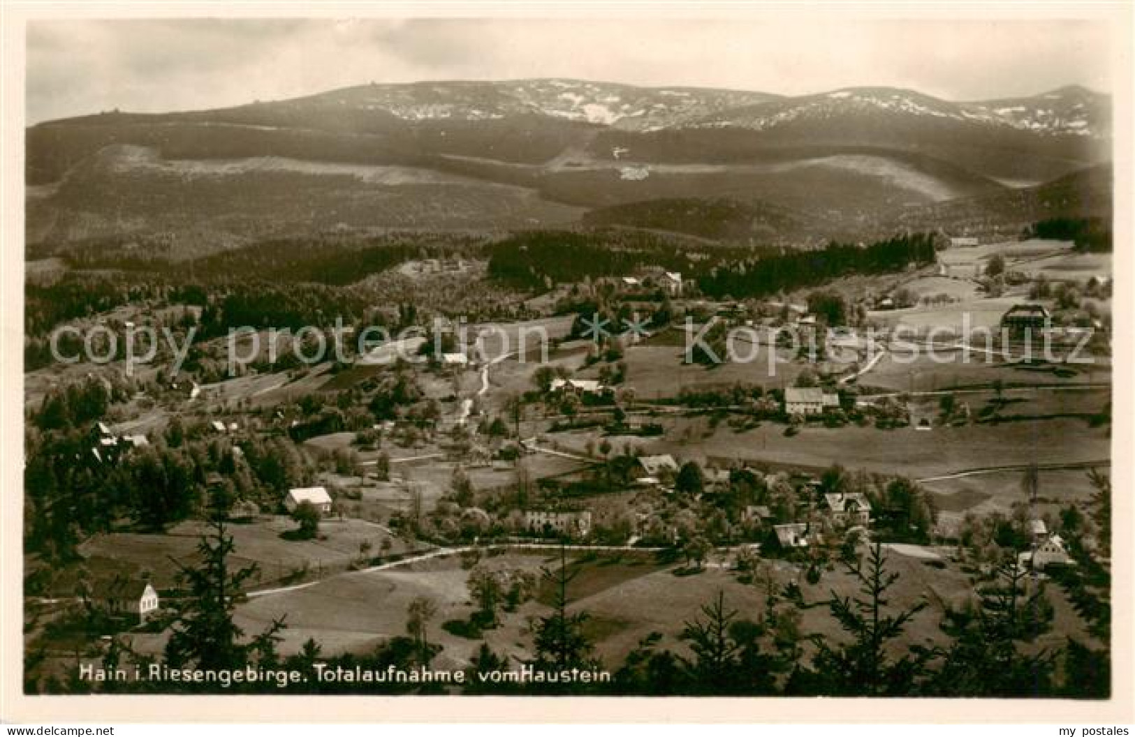 73818273 Hain  Giersdorf Riesengebirge Podgorzy PL Panorama Vom Haustein  - Pologne