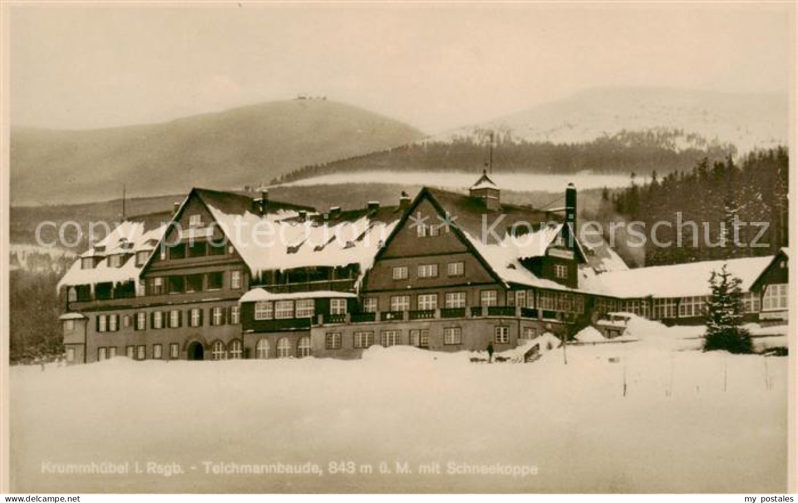 73818269 Krummhuebel Karpacz Riesengebirge PL Teichmannbaude Mit Schneekoppe  - Pologne