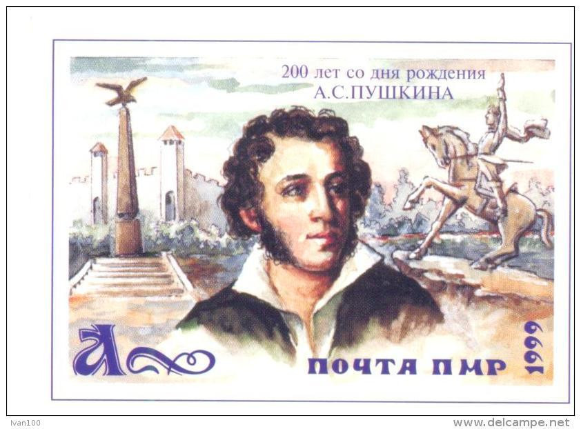 1999. Transnistria, 200y Of Birth A. Pushkin, Russin Poet, 1v, Mint/** - Moldawien (Moldau)