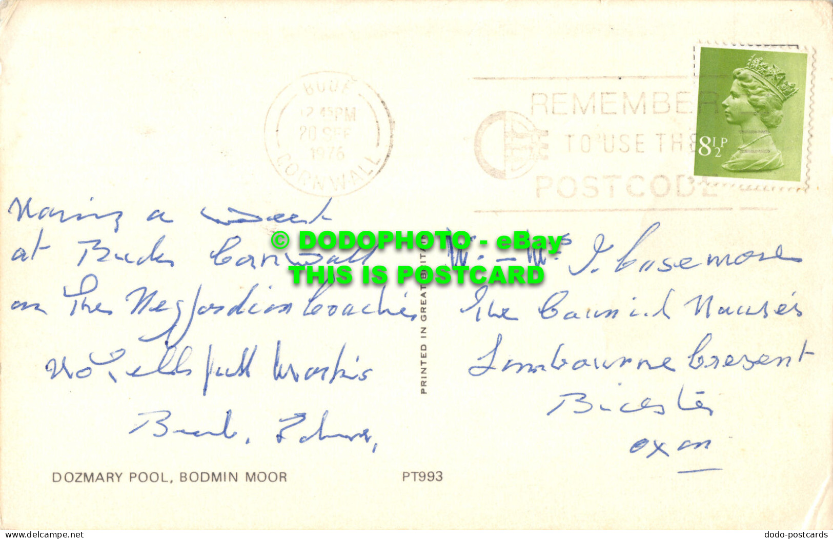 R525352 Bodmin Moor. Dozmary Pool. 1976 - Welt