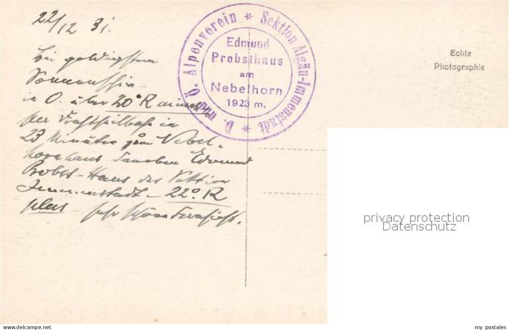 73818206 Edmund-Probst-Haus 1923m Nebelhorn Oberstdorf Am Nebelhorn  - Oberstdorf