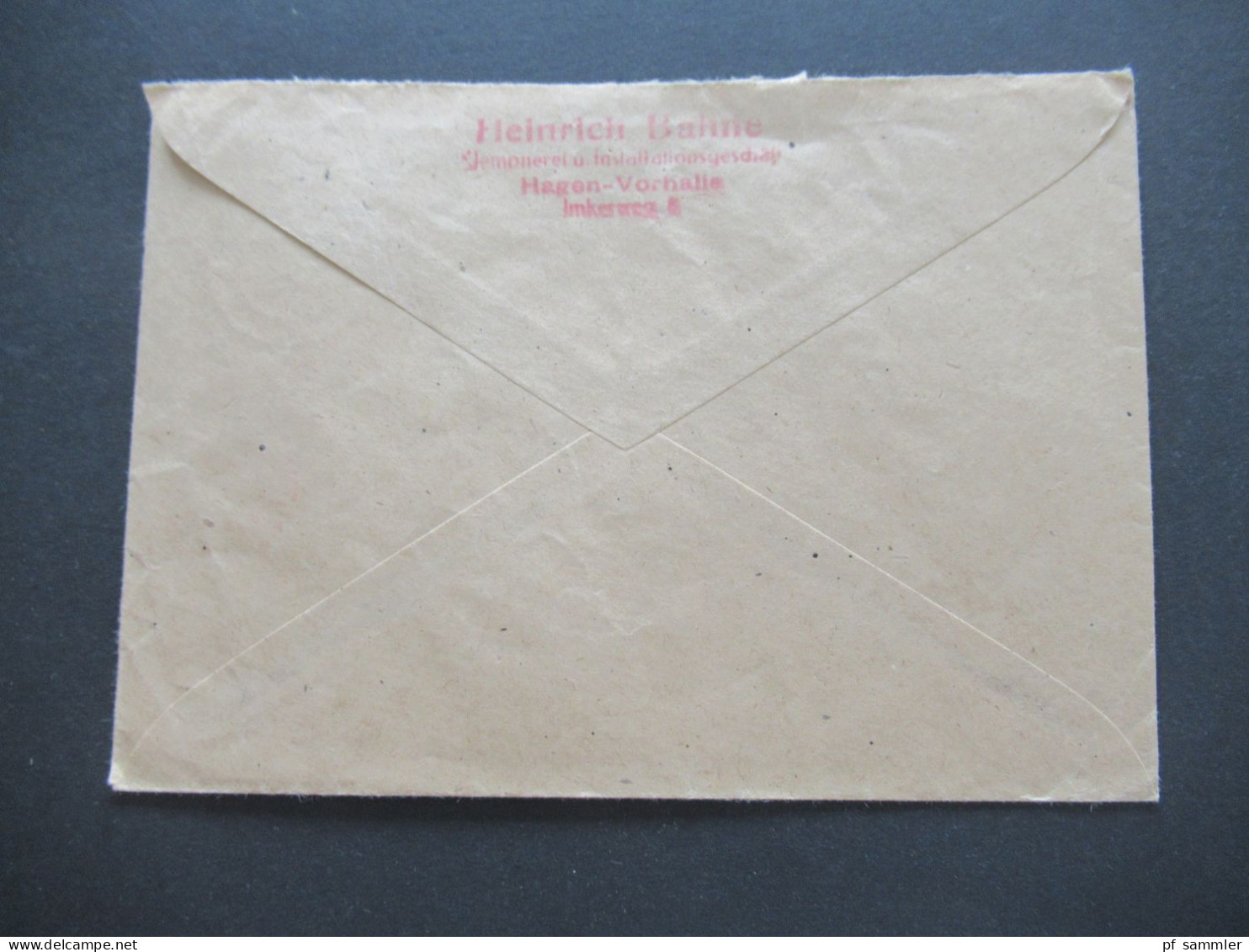 1948 Bizone Bauten Nr. 75 (4) MeF Fernbrief Hagen Westfalen Absenderstempel Klempnerei Heinrich Bahne Hagen Vorhalle - Storia Postale