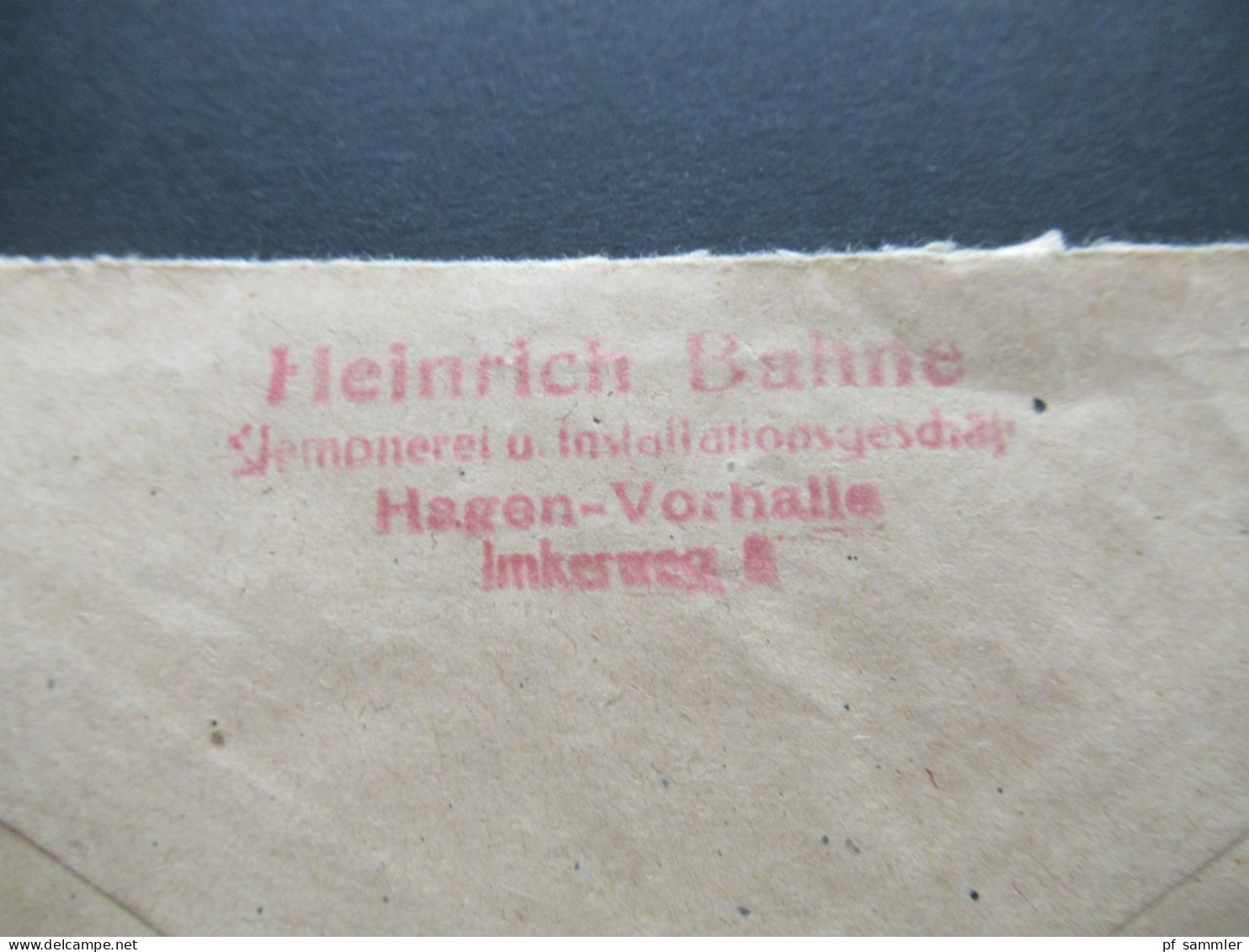 1948 Bizone Bauten Nr. 75 (4) MeF Fernbrief Hagen Westfalen Absenderstempel Klempnerei Heinrich Bahne Hagen Vorhalle - Brieven En Documenten