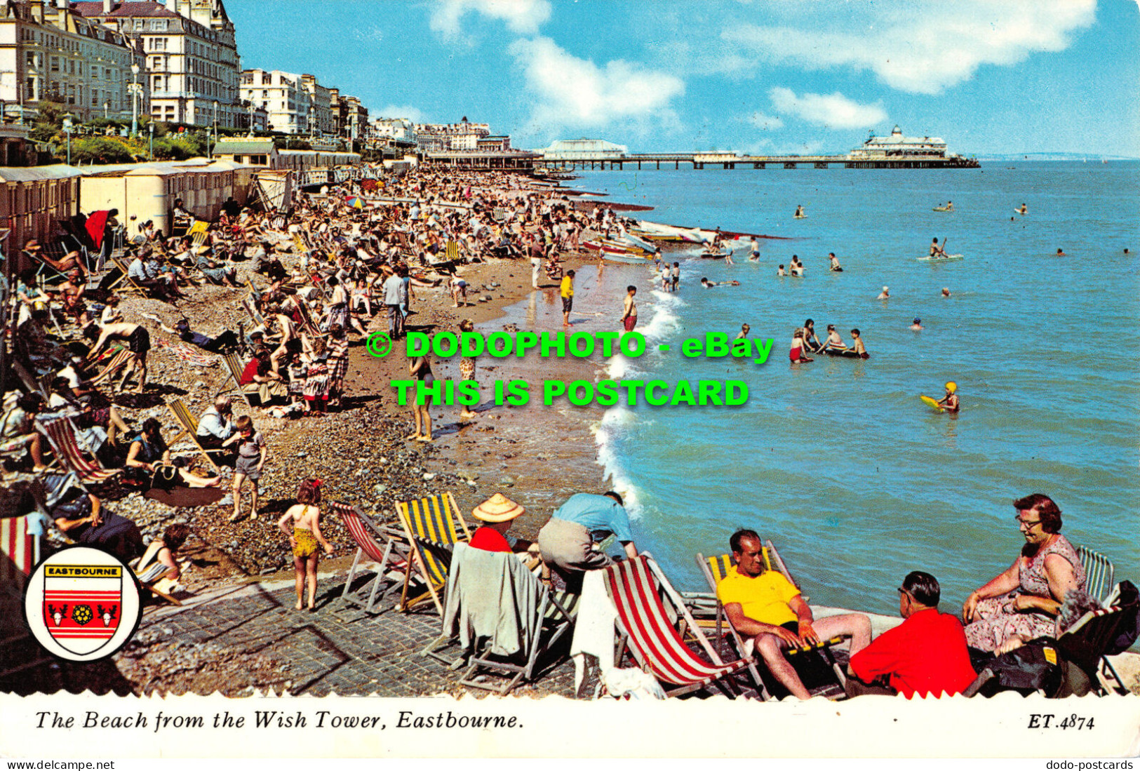 R525167 Eastbourne. The Beach From The Wish Tower. Elgate Postcards. 1980 - World