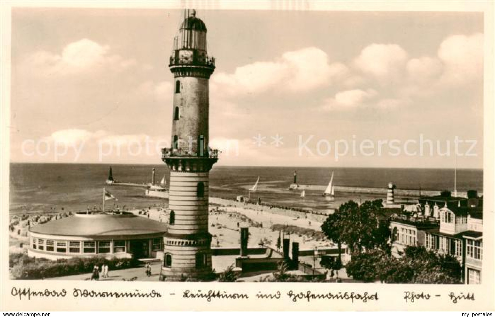 73818101 Warnemuende Ostseebad Leuchtturm Und Hafenausfahrt Warnemuende Ostseeba - Rostock