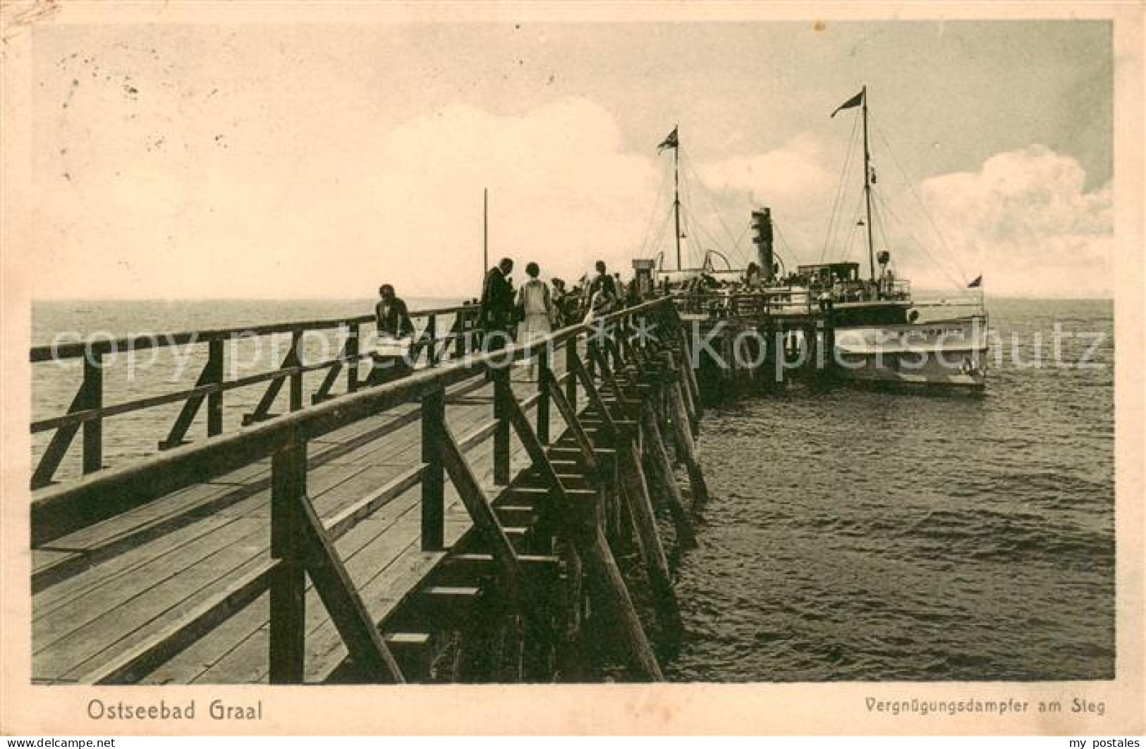 73818087 Graal-Mueritz Ostseebad Vergnuegungsdampfer Am Steg Graal-Mueritz Ostse - Graal-Müritz