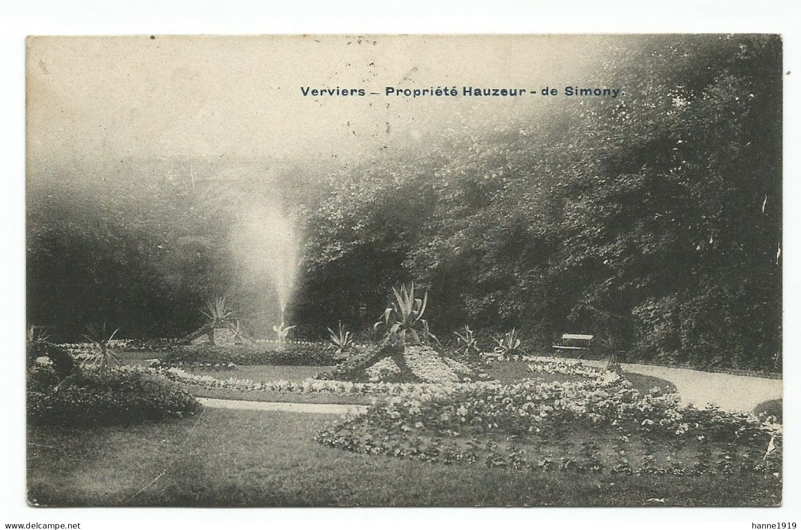 Verviers Propriéte Hauzeur De Simony Cachet 1909 Ensival Htje - Verviers