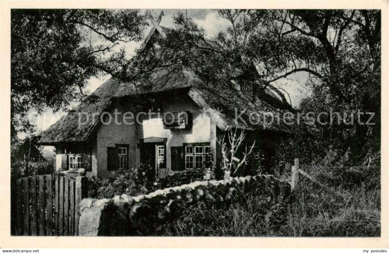 73818029 Ahrenshoop Ostseebad Wohnhaus Reetdachhaus Kupfertiefdruck Ahrenshoop O - Sonstige & Ohne Zuordnung