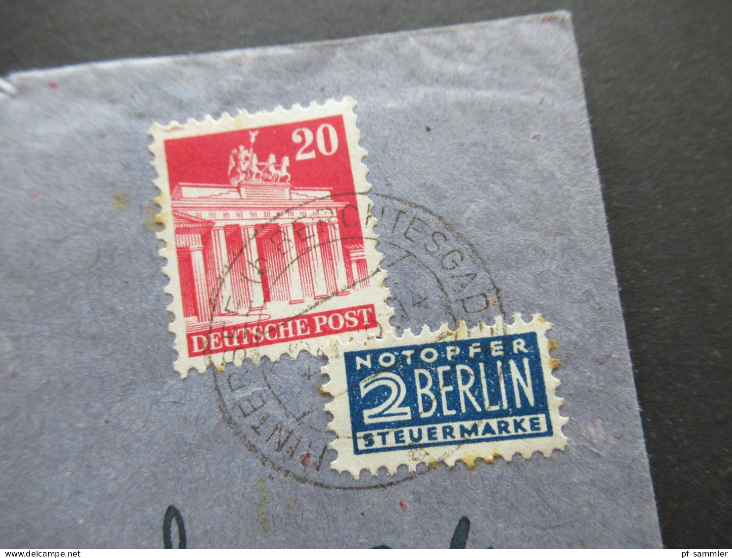 1948 Bizone Bauten Nr. 85 EF Mit Notopfer Marke Tagesstempel Hintersee ( B. Berchtesgaden) Abs. Posthof - Briefe U. Dokumente