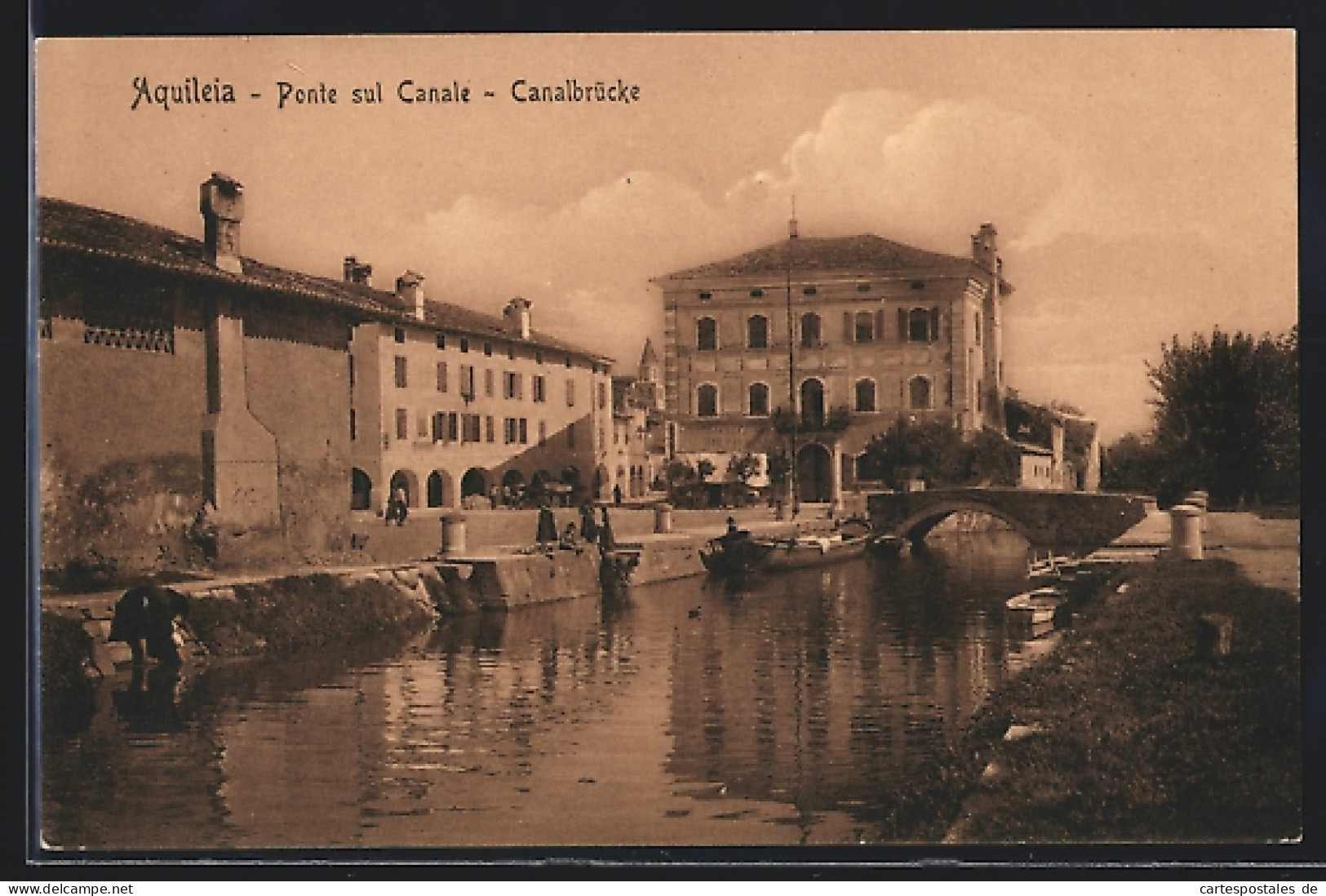 Cartolina Aquileia, Ponte Sul Canale  - Otros & Sin Clasificación