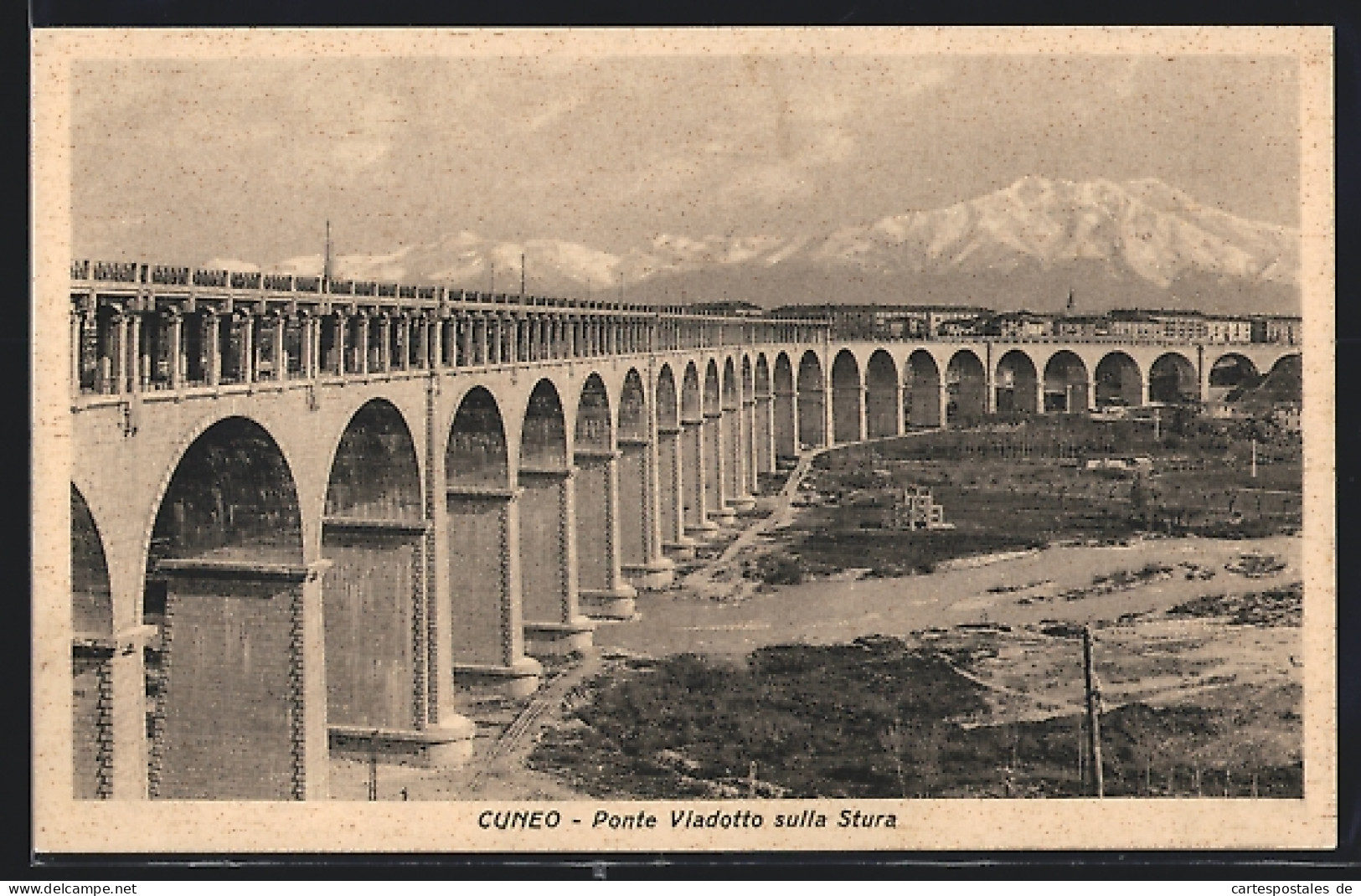 Cartolina Cuneo, Ponte Viadotto Sulla Stura  - Cuneo