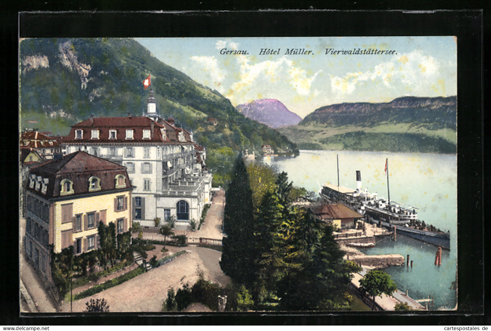 AK Gersau, Hotel Müller Am Vierwaldstättersee  - Gersau