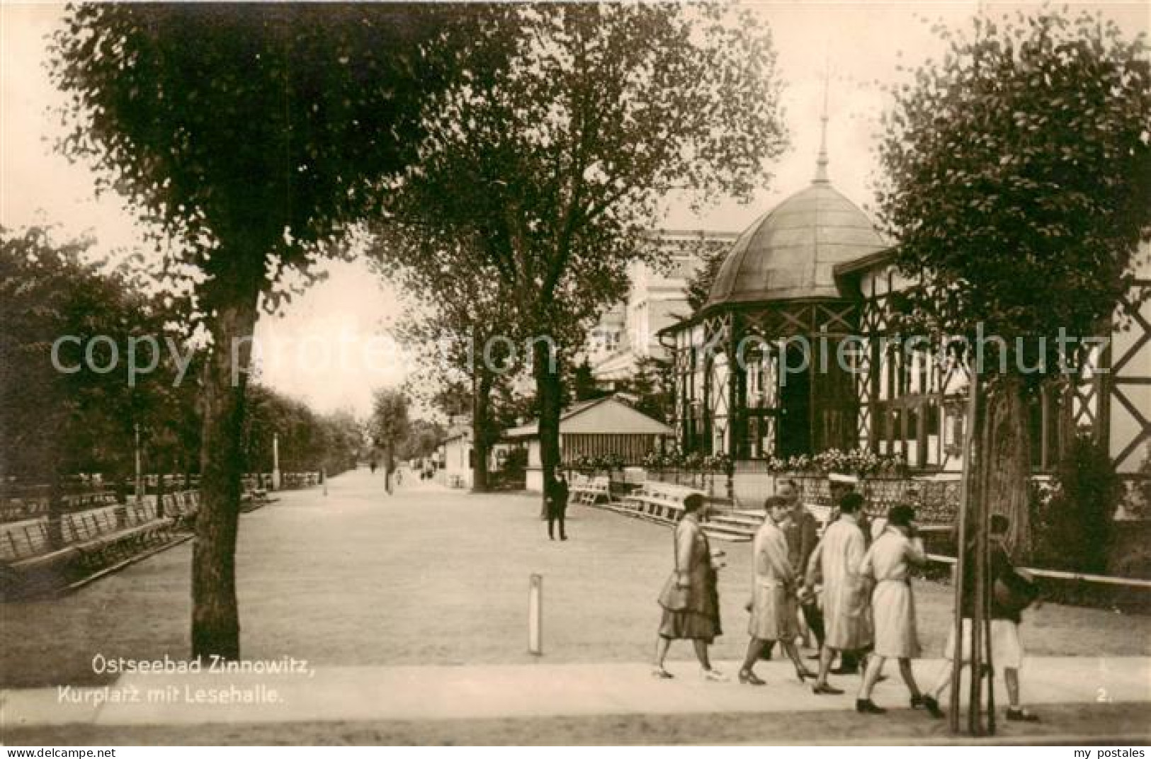 73817950 Zinnowitz Ostseebad Kurplatz Mit Lesehalle Zinnowitz Ostseebad - Zinnowitz