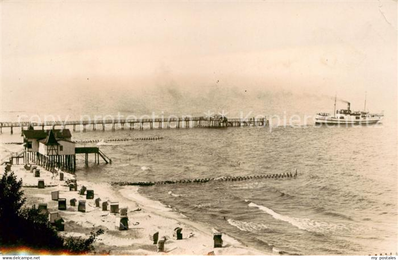 73817926 Ahlbeck Ostseebad Seebruecke Strand Dampfer Ahlbeck Ostseebad - Sonstige & Ohne Zuordnung