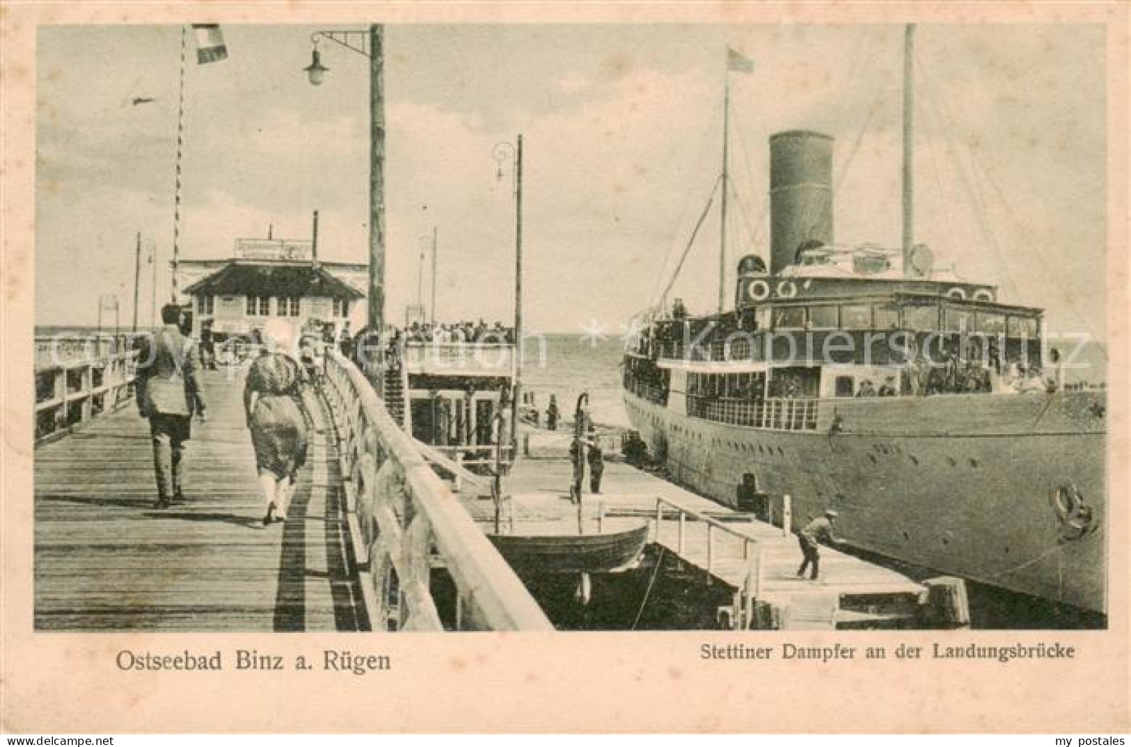 73817914 Binz Ruegen Stettiner Dampfer An Der Landungsbruecke Binz Ruegen - Sonstige & Ohne Zuordnung