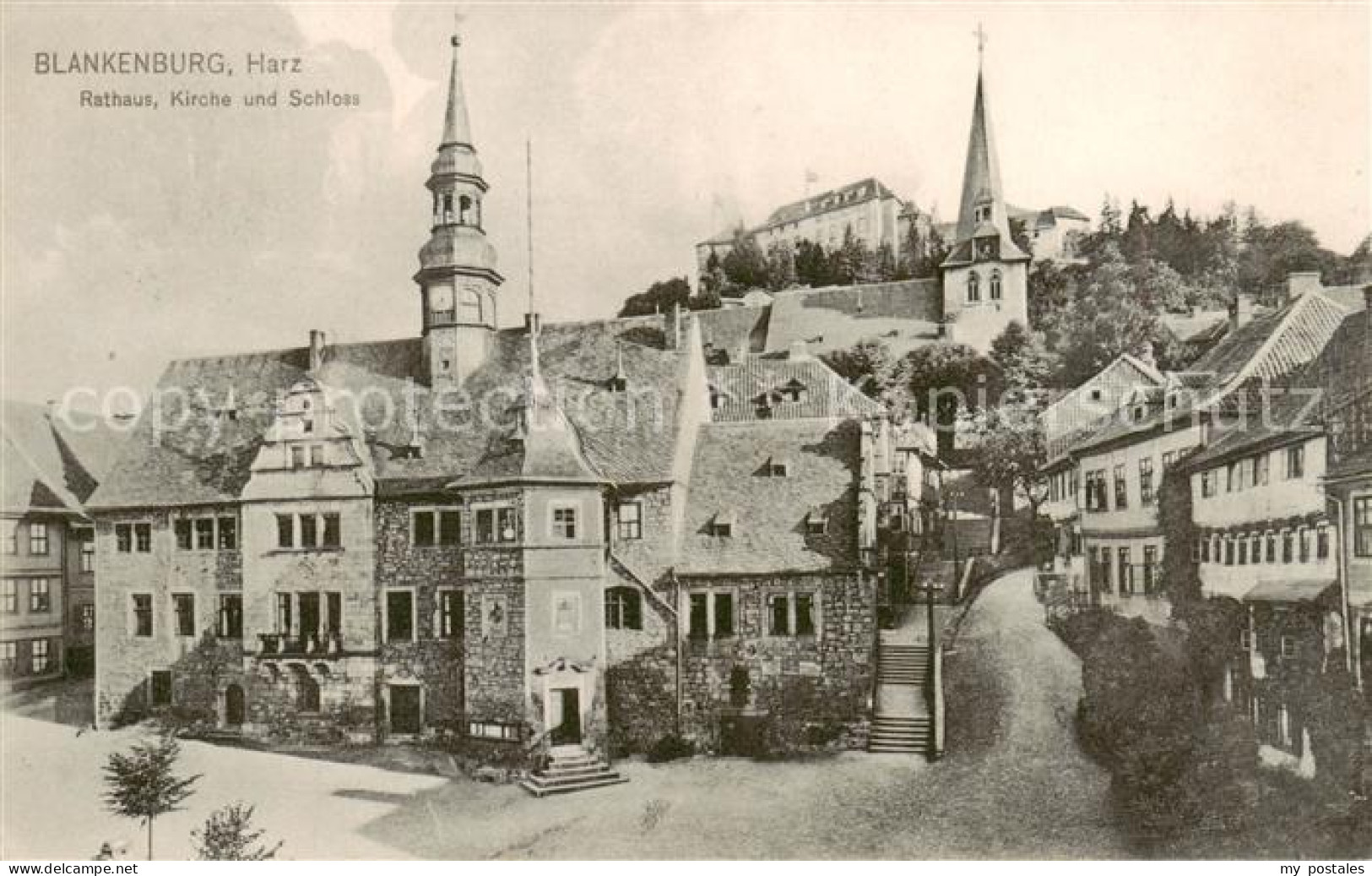 73817893 Blankenburg Harz Rathaus Kirche Und Schloss Blankenburg Harz - Blankenburg