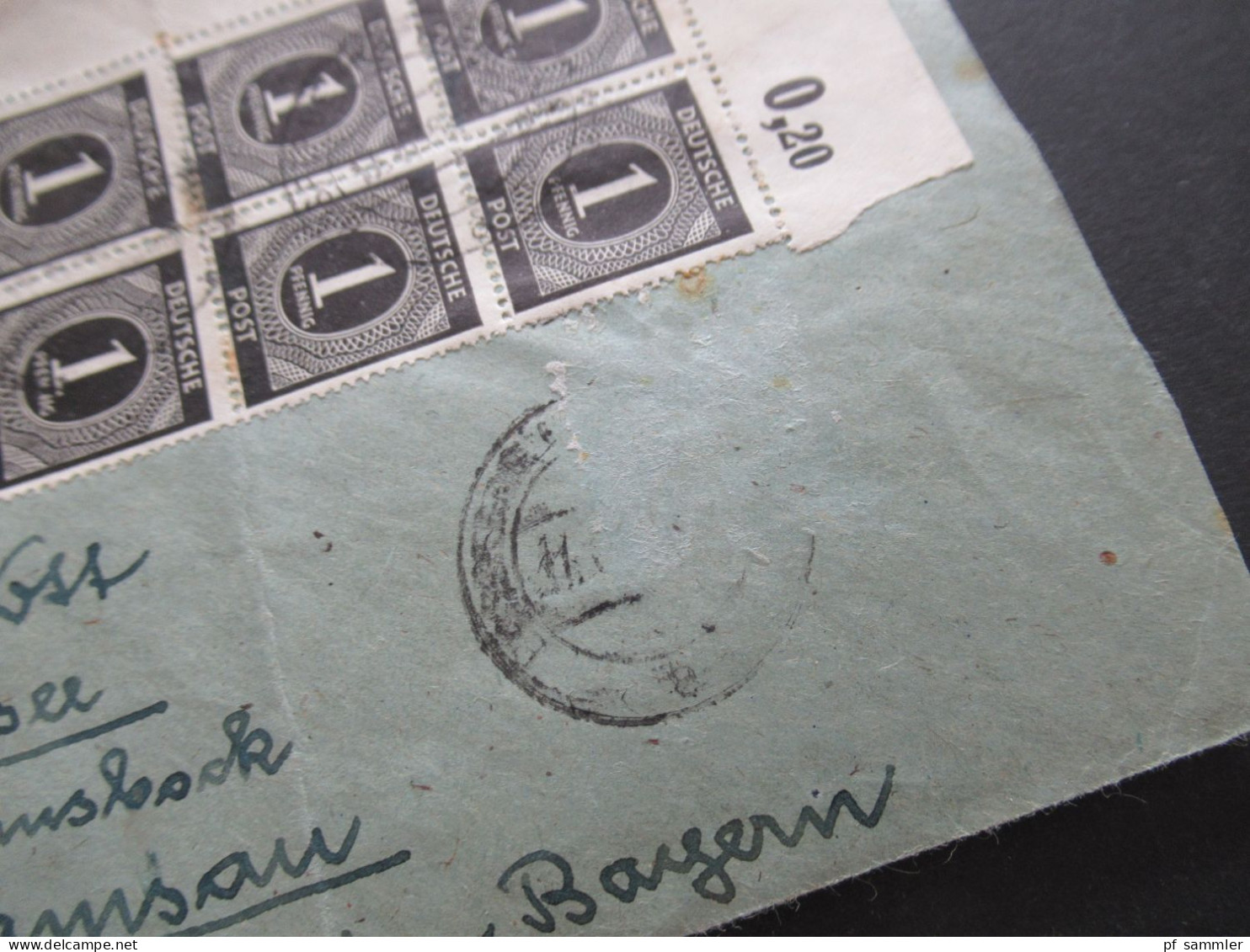 1946 Kontrollrat Ziffer Nr.911als 10er Eckrand Block Oben Links! MIF Bzw. Eine Marke Abgelöst!!!! - Storia Postale