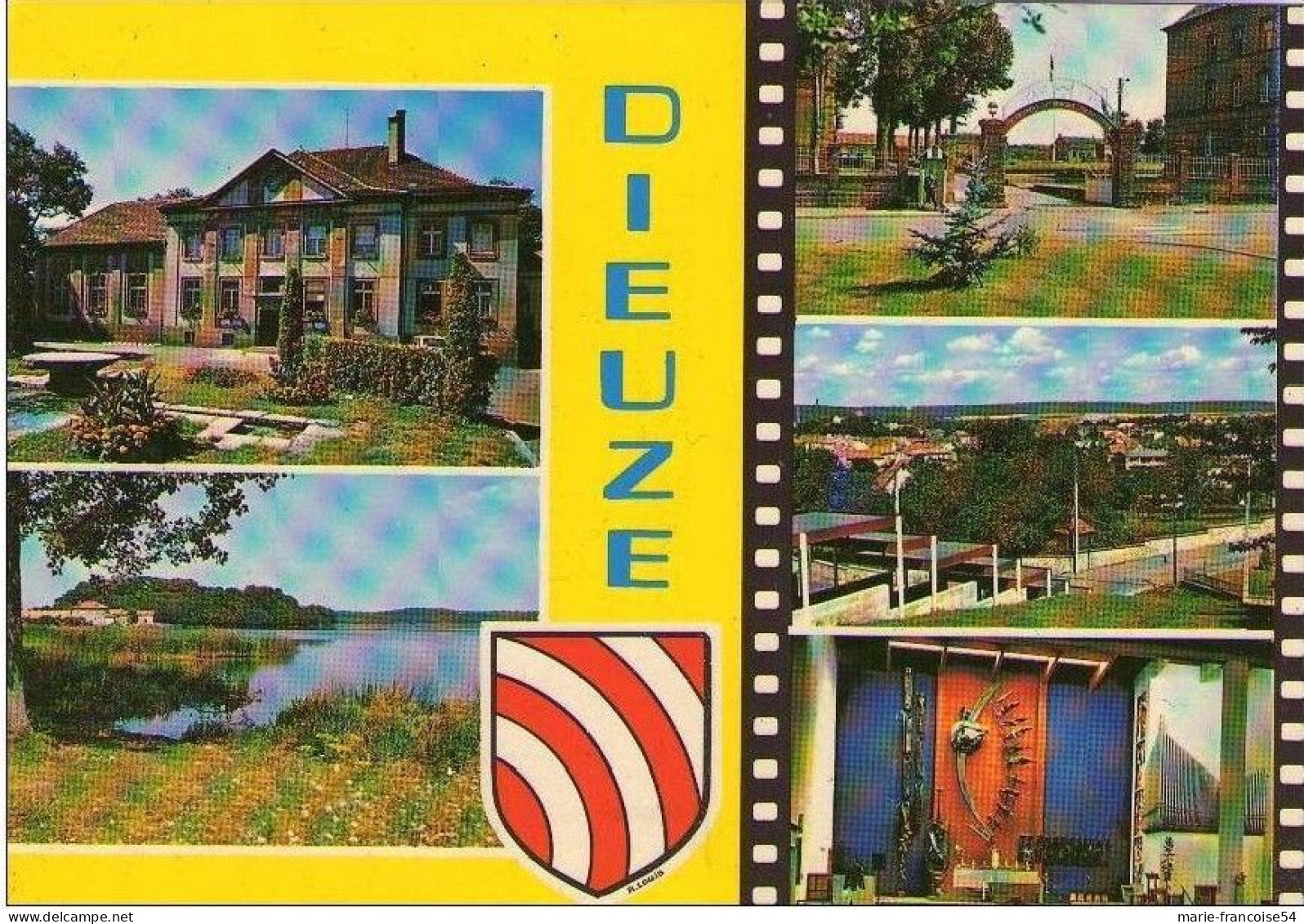 DIEUZE - Multivues (église, Hôtel De Ville, étang De Lindre Basse, 13ème RDP) - Dieuze
