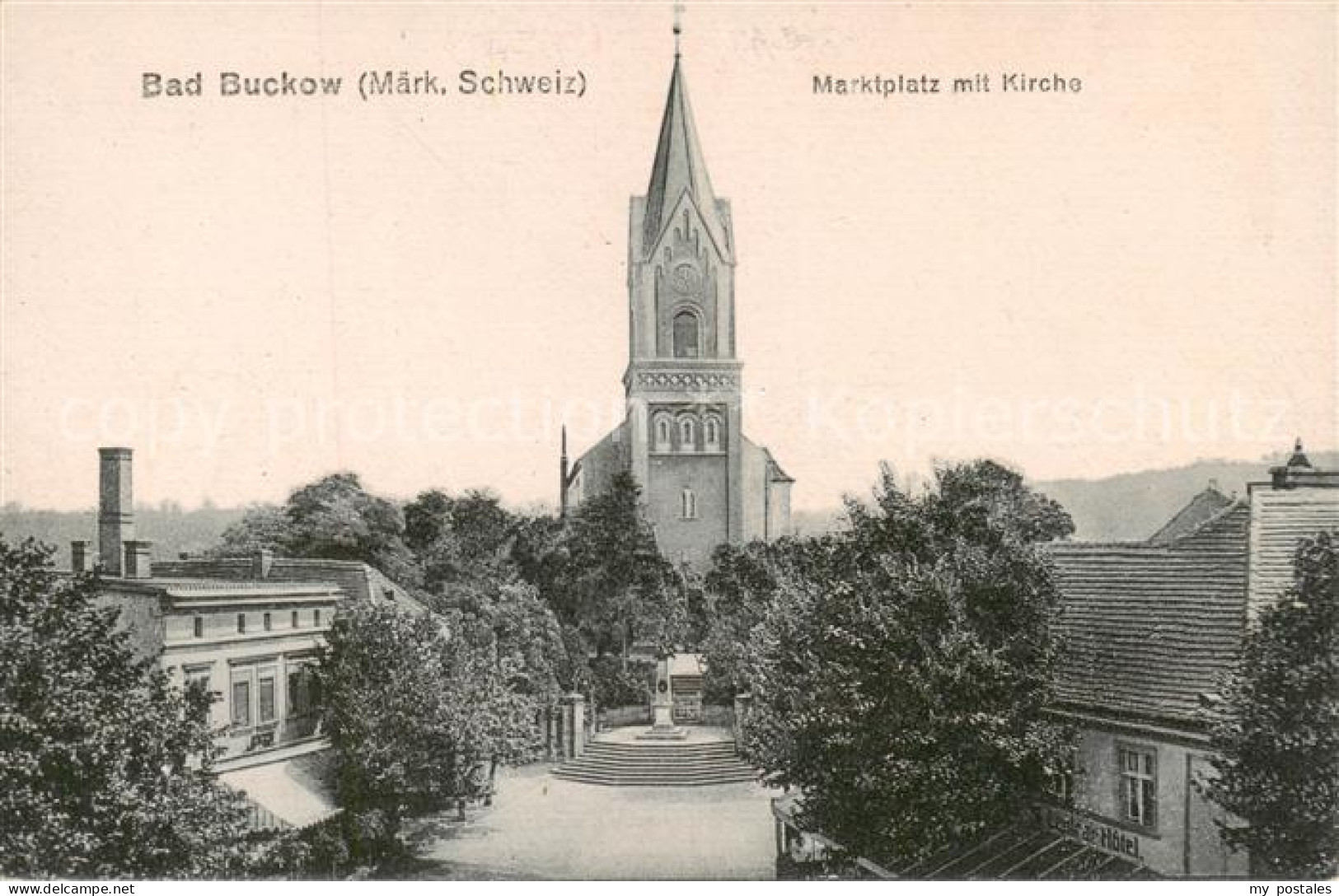 73817855 Bad Buckow Maerkische Schweiz Marktplatz Mit Kirche Bad Buckow - Other & Unclassified