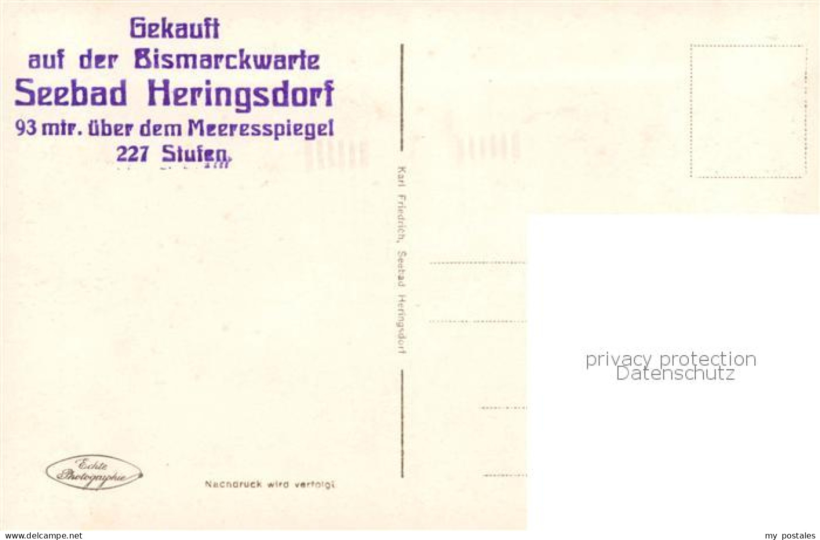 73817807 Heringsdorf  Ostseebad Usedom Bismarckwarte  - Altri & Non Classificati