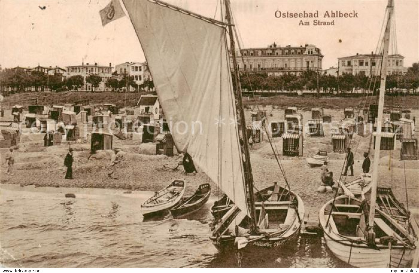 73817795 Ahlbeck Ostseebad Am Strand Segelboote Ahlbeck Ostseebad - Sonstige & Ohne Zuordnung