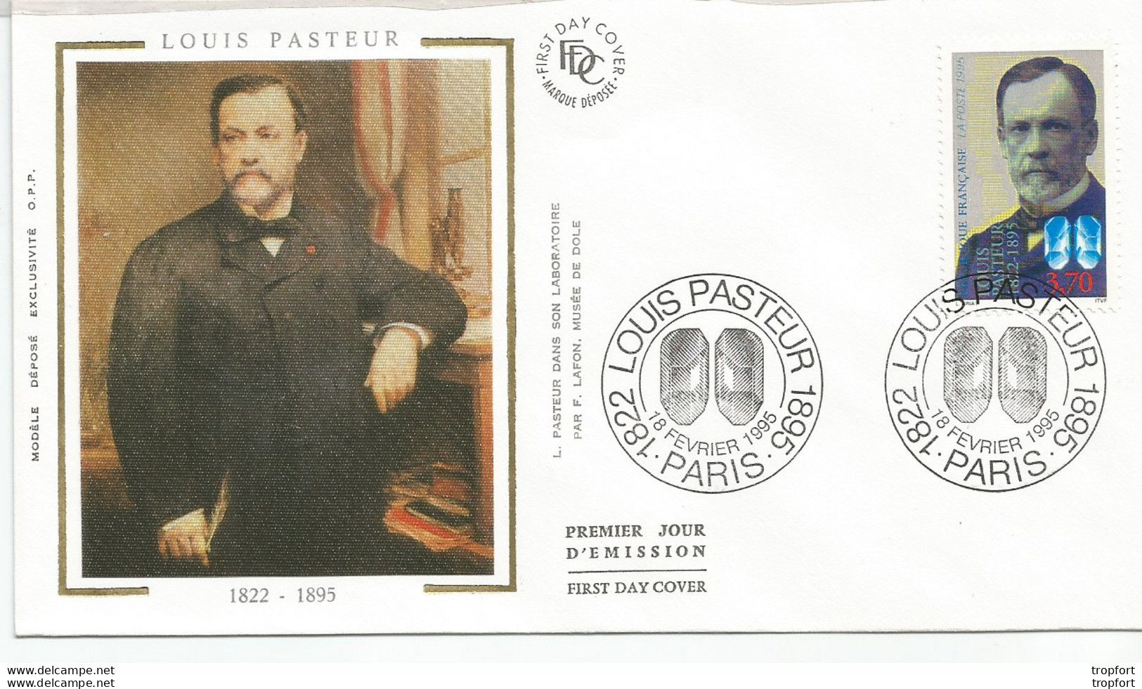 Cpa RX9 // First Day Cover Stamp / Enveloppe Timbrée Timbre Thème Médecine Louis PASTEUR Vaccin - Collections