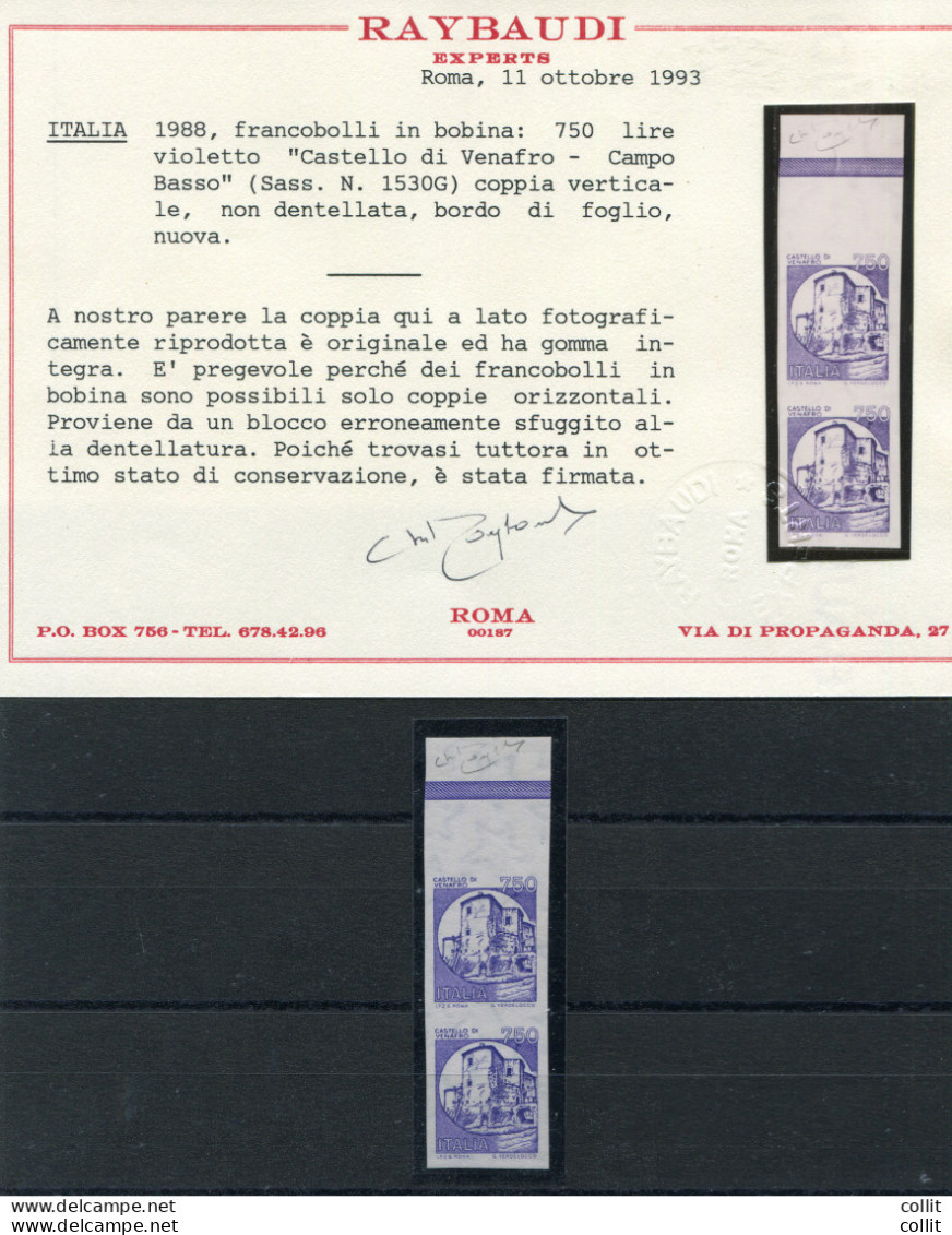 Castelli Lire 750 Macchinette Varietà Coppia Verticale - Variedades Y Curiosidades