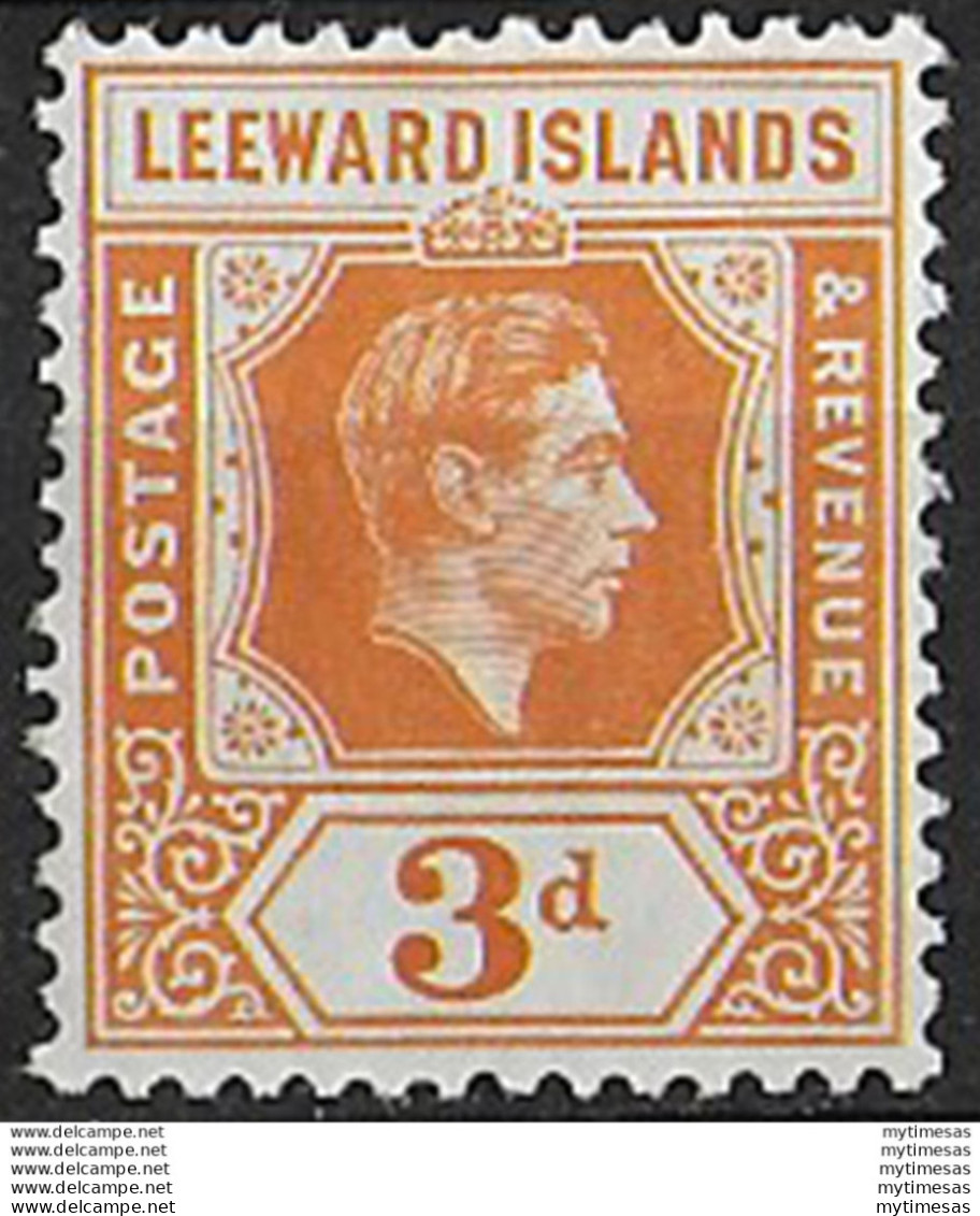 1938 Leeward Islands 3d. Orange MNH SG N. 107 - Altri & Non Classificati