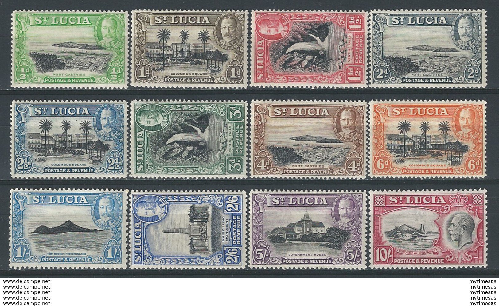 1936 St Lucia Giorgio V 12v. MH SG. N. 113/24 - Autres & Non Classés