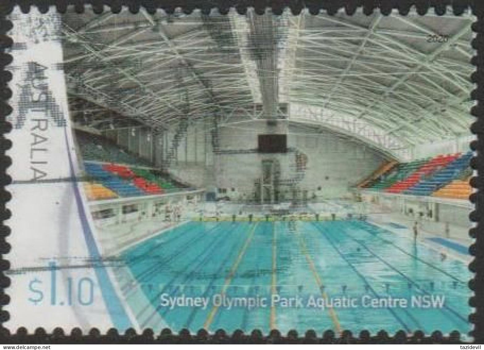 AUSTRALIA - USED 2020 $1.10 Sports Stadiums - Sydney Aquatic Center, New South Wales - Used Stamps