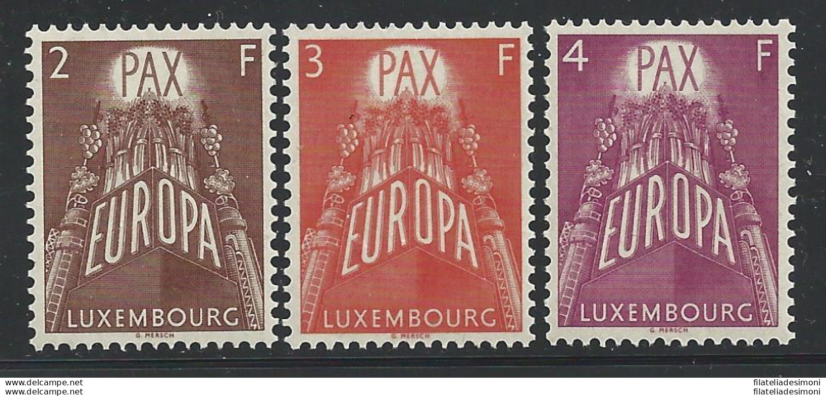 1957 LUSSEMBURGO  - N° 531/533  3 Valori  MNH/** - Other & Unclassified