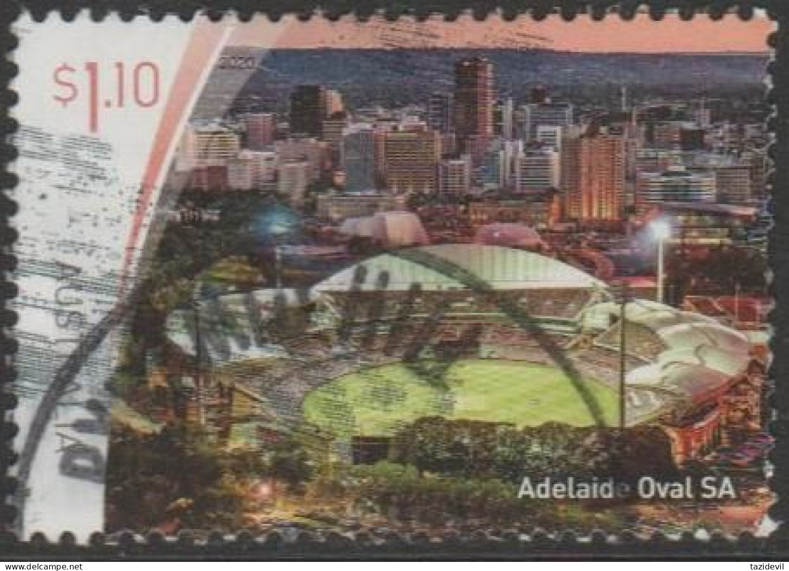 AUSTRALIA - USED 2020 $1.10 Sports Stadiums - Adelaide Oval, South Australia - Used Stamps