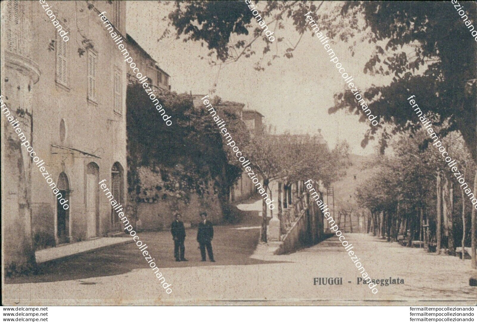 Bg200 Cartolina Fiuggi Passeggiata 1928 Provincia Di Frosinone - Frosinone
