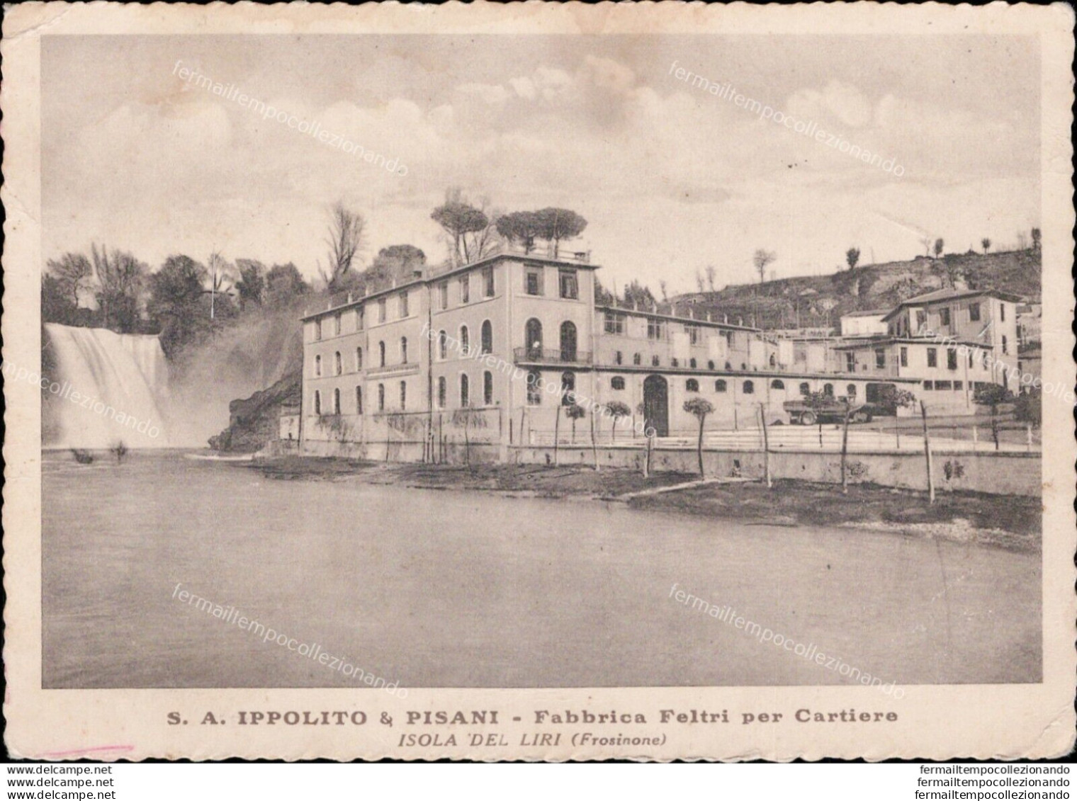 Al215 Cartolina Isola Del Liri Fabbrica Feltri Per Cartiere Frosinone - Frosinone